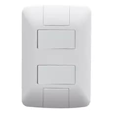 Conjunto 4x2 com 2 Interruptores Simples Tramontina Aria 6 A 250 V Branco 57241/040