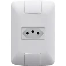 Conjunto 4x2 com 1 Tomada 2P+T Tramontina Aria 20 A 250 V Branco 57241/013