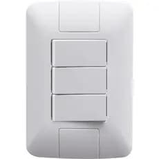 Conjunto 4x2 com 3 Interruptores Simples Tramontina Aria 6 A 250 V Branco 57241/070