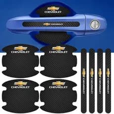 Kit 8 Peças Adesivo Autocolante Protetor Maçaneta Compatível Chevrolet Carro Anti Arranhões
