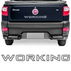 Adesivo Working Vinil Tampa Traseira Caçamba Strada 2013 2014 2015 2016 2017 Emblema