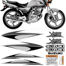 Kit Adesivo Moto Autocolante Yes 125 2008 Prata Faixa Etiqueta