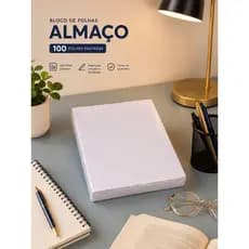 Papel Folha De Almaço Com Pauta E Margem 100 Folhas