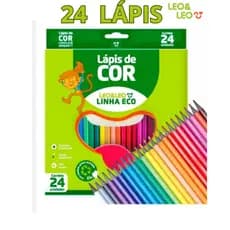 Lápis De Cor Eco Sextavado Leo&leo 24 Cores**