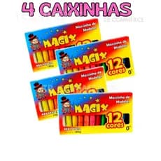 Massinha de Modelar Magix 180g 12 Cores - magix-4 unidades
