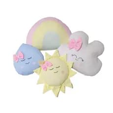 Almofadas Nuvem Gota Lua Estrela Chuva de Amor Menina