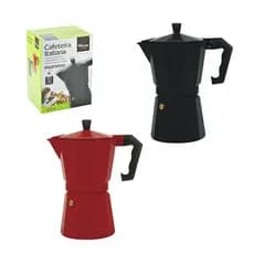 Cafeteira Italiana Expresso Para 6 Xícaras 300ml Vermelha Preto Wincy