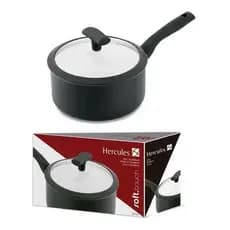 Panela Cerâmica Hercules 2,5l Preta Antiaderente Tampa Vidro
