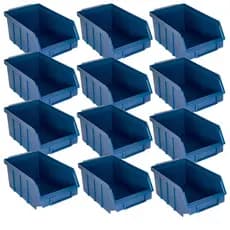Kit Com 30 Gaveteiros de Plástico Organizador Bin Nº 3 - AZUL