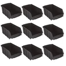 Kit Com 12 Gaveteiros de Plástico Bin Nº 7 Empilhável Organizador Prateleira Multiuso Ferramentas
