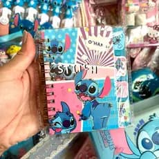 Mini Caderninho de Anotações Stitch | Caderno Desenho Animado Lilo & Stitch