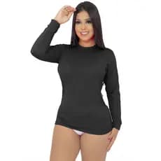 Camiseta Feminina Uv 50+  Manga Longa Segunda Pele