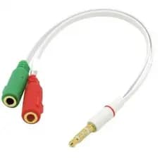 Cabo De Áudio Adaptador 01 P3 Macho Para 02 P2 Fêmea Microfone Fone Celular Notebook Tablet - Envio Imediato