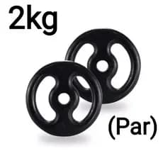 Kit 2 Anilhas  Pintada 2kg Par Anilhas de Ferro