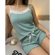 Babydoll Renda Feminino Confortavél Suede Toque Algodão