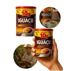 Kit 2 Latas Café Solúvel Iguaçu 200g Tradicional Em Pó Instantâneo Rápido E Extra Cremoso Prático Para Cappuccino