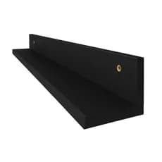 1 Prateleira MDF 50cm Expositor Esmaltes Temperos Tintas Parede Preto com Parafusos