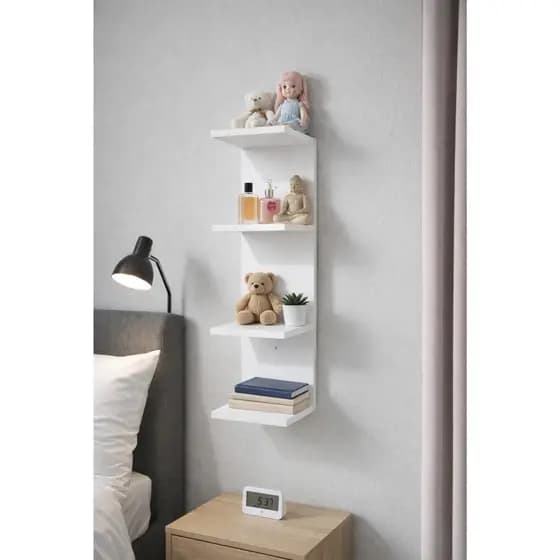Torre de Prateleiras MDF 85 cm Multiuso Estante Vertical para Quarto Sala Banheiro Decoração
