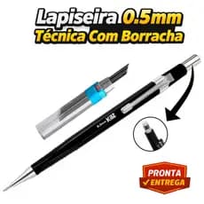 Lapiseira 0.5mm Técnica Com Borracha Grafite Escolar Desenho Escrita Precisa Fina Escolar Escritório