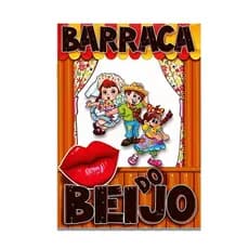 Painel Barraca Do Beijo Festa Junina Decoração Retangular Arraial