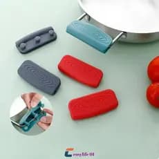 1 Par De Suporte De Alça De Silicone Para Panela, Capa De Alça Para Panela Quente, Proteção Contra Queimaduras Nos