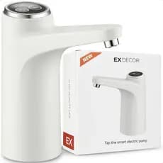Bomba Para Galão De Água Recarregável Bivolt Usb Elétrica Cor Preto e Branco