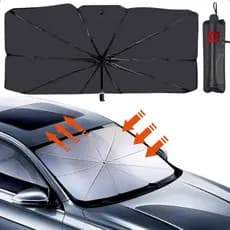 Guarda Sol Quebra Sol Protetor Térmico Solar Automotivo Veicular Para Parabrisa Carro Preto