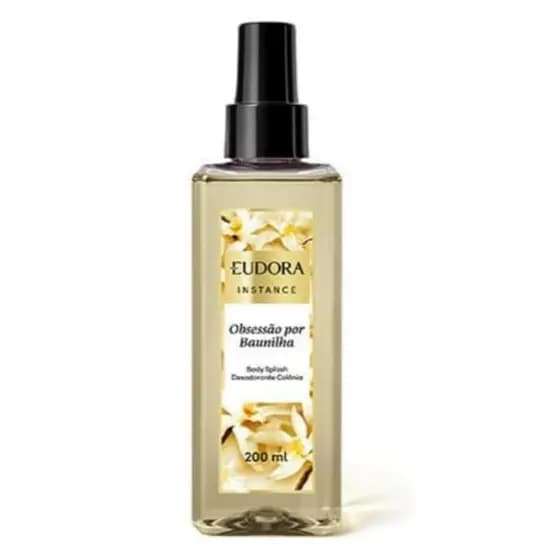 Eudora Body Splash Obsessão por Baunilha, Fragrância Oriental Gourmand, 200 ml
