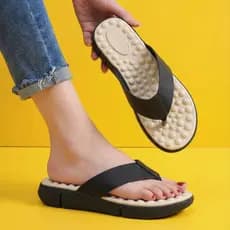 Chinelo Feminino Ortopédico Ultra Conforto Anatômico Tamanco Para Esporão Fascite Massageador