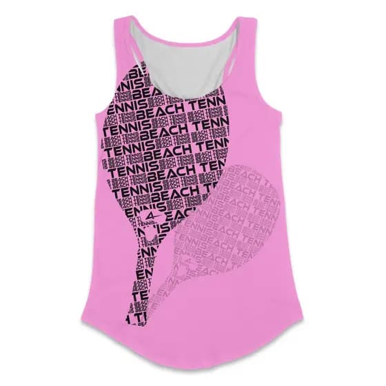 Regata Fem Raquete Beach Tennis Rosa