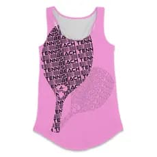 Regata Fem Raquete Beach Tennis Rosa