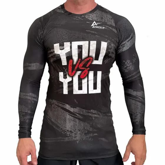 Rash Guard Masculina Camisa Jiu Jitsu No-Gi Gorila Black Manga Longa