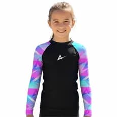 Rash Guard Infantil Camisa Jiu Jitsu No-Gi Colors Rosa Manga Longa