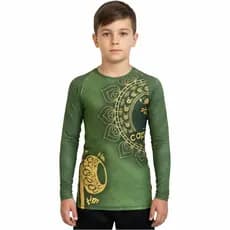 Rash Guard Infantil Camisa Jiu Jitsu No-Gi Capoeira Paranâue Manga Longa