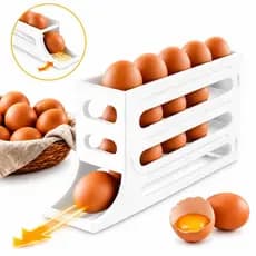 Organizador de Ovos Vertical para Geladeira 4 Andares Porta Ovos Espaço Capacidade até 30 ovos