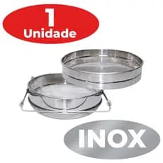 Peneira Em Inox Para Mel Dupla Camada Extensível Apicultura