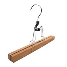 Kit 2 Cabides Madeira Clip Feltro 25cm Saias Anti Amassados