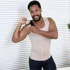 Cinta Colete Cirúrgico Masculino Modeladora Afina Cintura