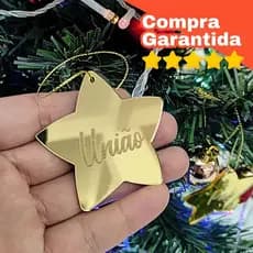 Kit 8 Unidades Enfeites Natal Acrílico 6 cm Árvore Decoração Natalina