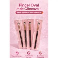 Pincel de Côncavo Oval Profissional Ideal para Esfumar Sombras