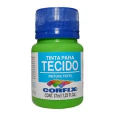 Tinta para Tecido 37ml Corfix Cor:Verde Folha 334 Val.10/26