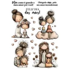 Transfer Têxtil A5 p/ Tecido, Madeira e Papel DX-118 Mães 3 - Arte Fácil