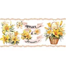 Transfer Têxtil p/Tecido, Papel e MDF Amar e Florescer TTB5-033 - Litoarte