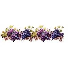 BS018 Transfer Têxtil 25x7cm Uvas 2 - BS Artes
