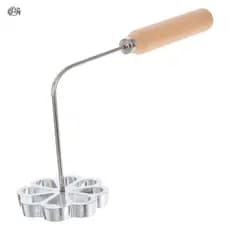Conjunto De Ferro Rosette Timbale Bunuelera Com Cabo Tradicional Mexicano Bunuelo Cortador De Massa Para Flor De Cozinha