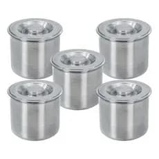 Kit Jogo 5 Potes Mantimento Latas Alumínio Reforçado Premium