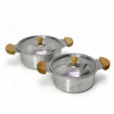 Panela em aluminio batido grosso polida premium