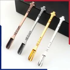 Colher Especial AO AR LIVRE Colher De Sobremesa Colher De Sal Utensílios De Cozinha Pá De Micro Depuração Talheres Cor Dourada Colher De Chá Pequena Mini Pá De Metal Mini Colher De