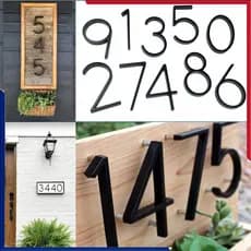 Letras De Número De Porta EXTERIOR #0-9 Ab Liga De Zinco Casa 5 Polegadas Número Endereço Placa De Porta De Casa Com Parafusos