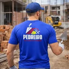 Camisa Masculina Camiseta PEDREIRO Mestre de Obras Construção Reformas em Geral Uniforme Dry Fit